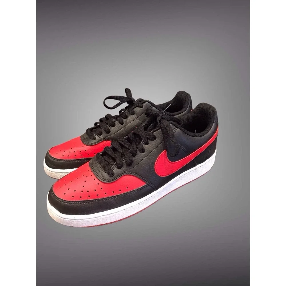 Nike Court Vision Next Nature Low Red and Black Sz 10‎ EUC